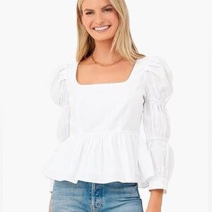 Tuckernuck Hyacinth House Clemons Blouse White